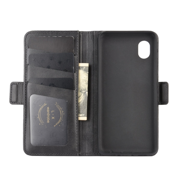 For Samsung Galaxy A01 Core / M01 Core Dual-side Magnetic Buckle Horizontal Flip Leather Case with Holder & Card Slots & Wallet