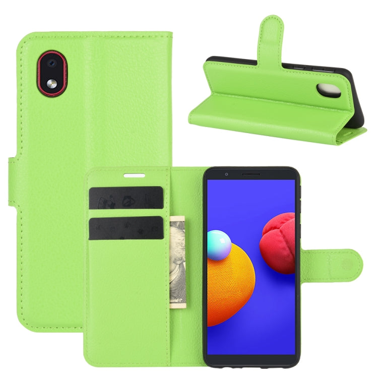 For Samsung Galaxy A01 Core / M01 Core Litchi Texture Horizontal Flip Protective Case with Holder & Card Slots & Wallet