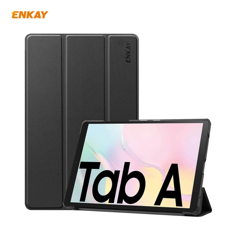 ENKAY ENK-8009 For Samsung Galaxy Tab A7 10.4 2020 T500 / T505 PU Leather + Plastic Smart Case with Three-folding Holder