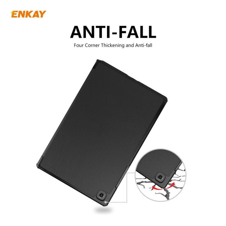 ENKAY ENK-8009 For Samsung Galaxy Tab A7 10.4 2020 T500 / T505 PU Leather + Plastic Smart Case with Three-folding Holder