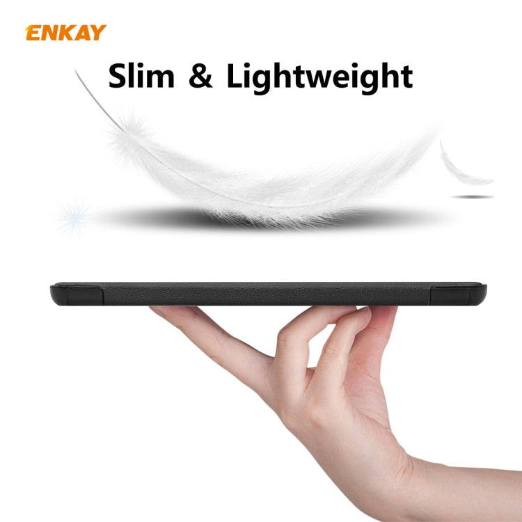 ENKAY ENK-8009 For Samsung Galaxy Tab A7 10.4 2020 T500 / T505 PU Leather + Plastic Smart Case with Three-folding Holder
