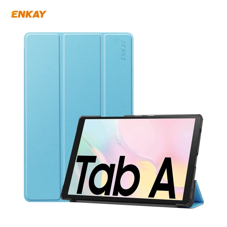 ENKAY ENK-8009 For Samsung Galaxy Tab A7 10.4 2020 T500 / T505 PU Leather + Plastic Smart Case with Three-folding Holder