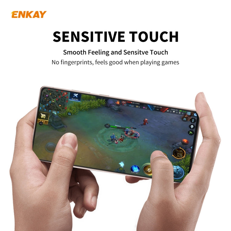 For Samsung Galaxy Note 20 ENKAY Hat-Prince Full Glue 0.2mm 9H 2.5D Tempered Glass Full Coverage Film Support Fingerprint Unlock