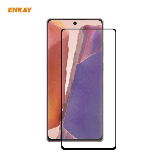 For Samsung Galaxy Note 20 ENKAY Hat-Prince Full Glue 0.2mm 9H 2.5D Tempered Glass Full Coverage Film Support Fingerprint Unlock