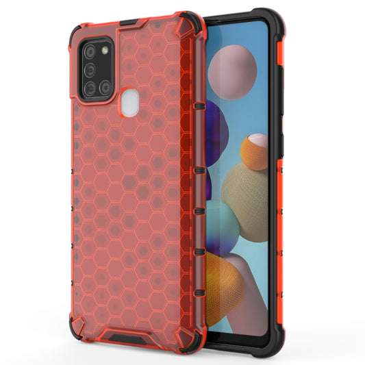 For Samsung Galaxy A21S  Shockproof Honeycomb PC + TPU Case