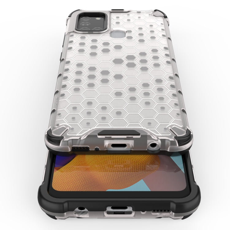 For Samsung Galaxy A21S  Shockproof Honeycomb PC + TPU Case