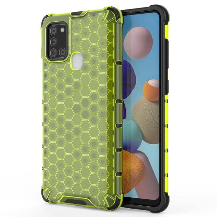 For Samsung Galaxy A21S  Shockproof Honeycomb PC + TPU Case