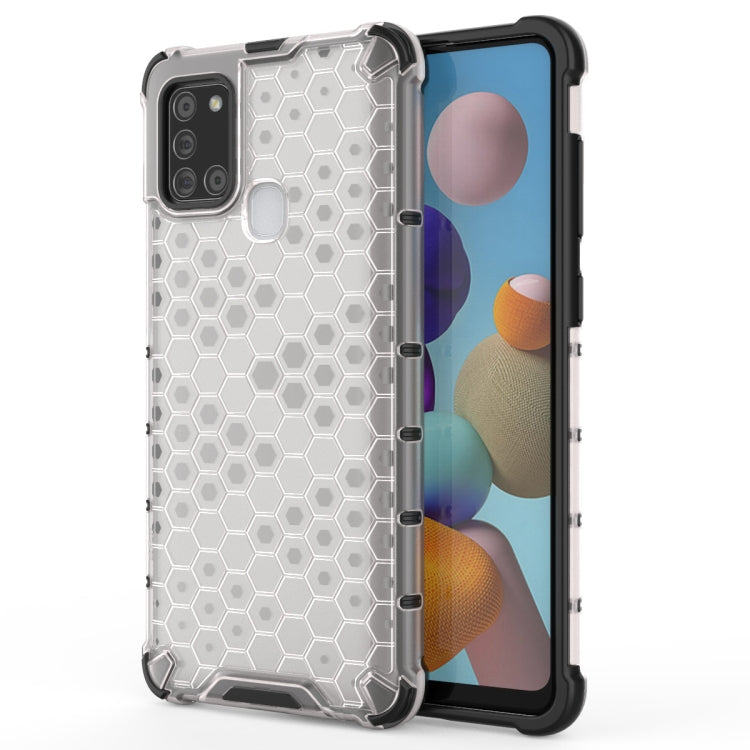 For Samsung Galaxy A21S  Shockproof Honeycomb PC + TPU Case
