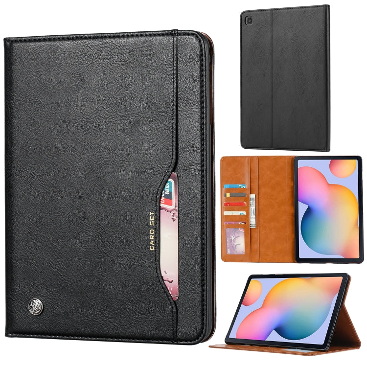 For Samsung Galaxy Tab A7 2020 / T505 Knead Skin Texture Horizontal Flip Leather Case , with Photo Frame & Holder & Card Slots & Wallet
