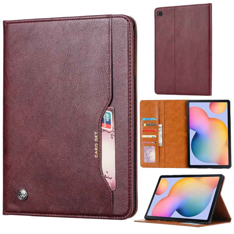 For Samsung Galaxy Tab A7 2020 / T505 Knead Skin Texture Horizontal Flip Leather Case , with Photo Frame & Holder & Card Slots & Wallet