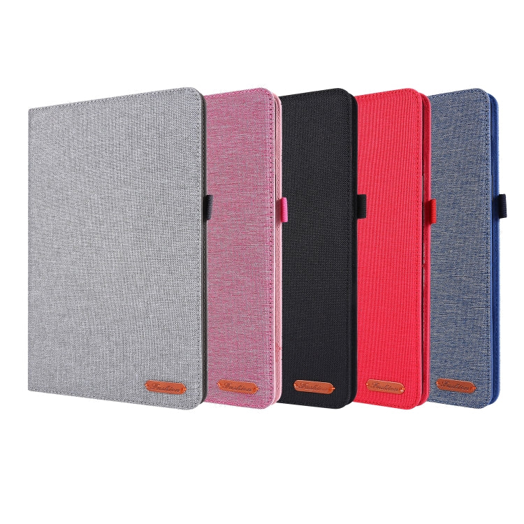 Horizontal Flip TPU + Fabric PU Leather Protective Case with Card Slots & Holder