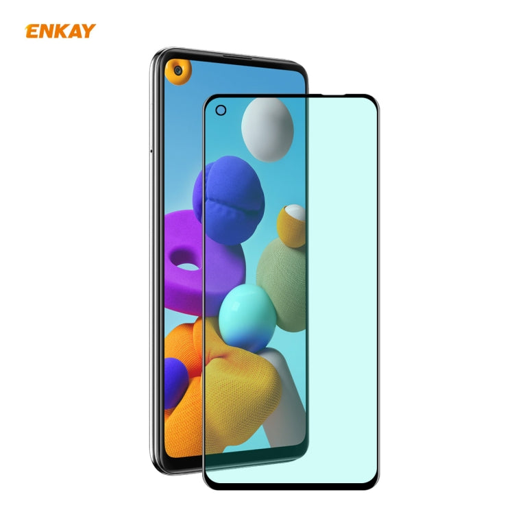 ENKAY Hat-Prince 0.26mm 9H 6D Curved Full Screen Eye Protection Green Film Tempered Glass Protector