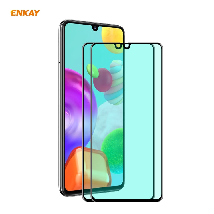 2 PCS ENKAY Hat-Prince 0.26mm 9H 6D Curved Full Screen Eye Protection Green Film Tempered Glass Protector