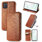 Cubic Grid Pressed Horizontal Flip Magnetic Leather Case with Holder & Card Slots & Wallet