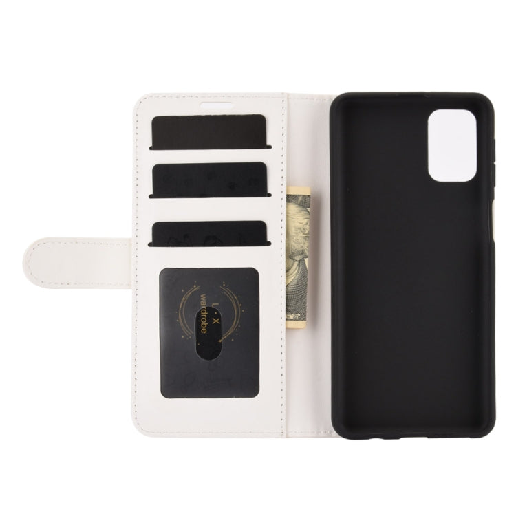 For Samsung Galaxy M31s R64 Texture Single Horizontal Flip Protective Case with Holder & Card Slots & Wallet & Photo Frame