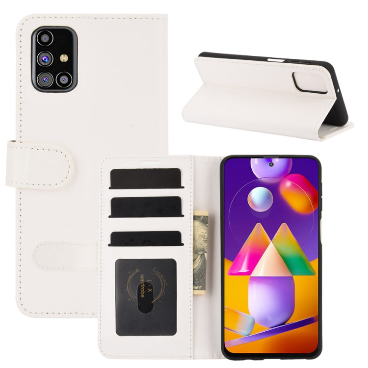 For Samsung Galaxy M31s R64 Texture Single Horizontal Flip Protective Case with Holder & Card Slots & Wallet & Photo Frame