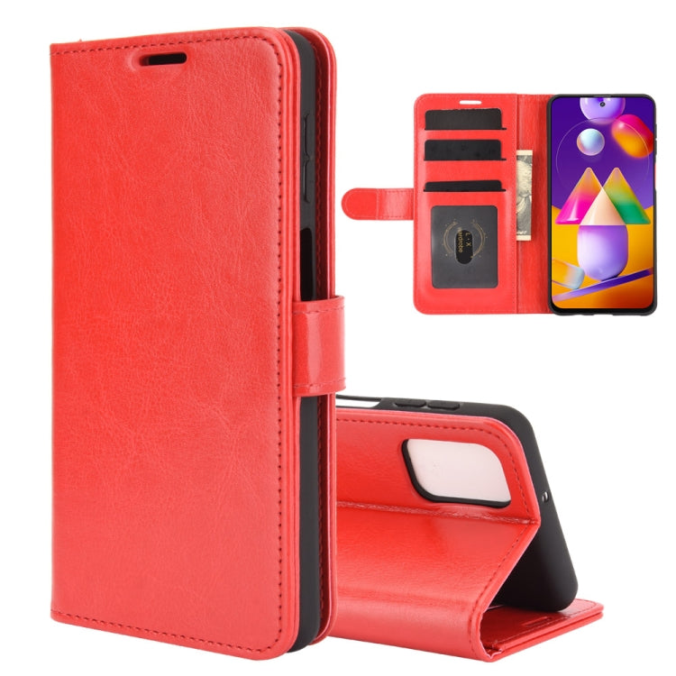 For Samsung Galaxy M31s R64 Texture Single Horizontal Flip Protective Case with Holder & Card Slots & Wallet & Photo Frame