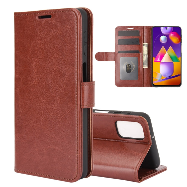 For Samsung Galaxy M31s R64 Texture Single Horizontal Flip Protective Case with Holder & Card Slots & Wallet & Photo Frame