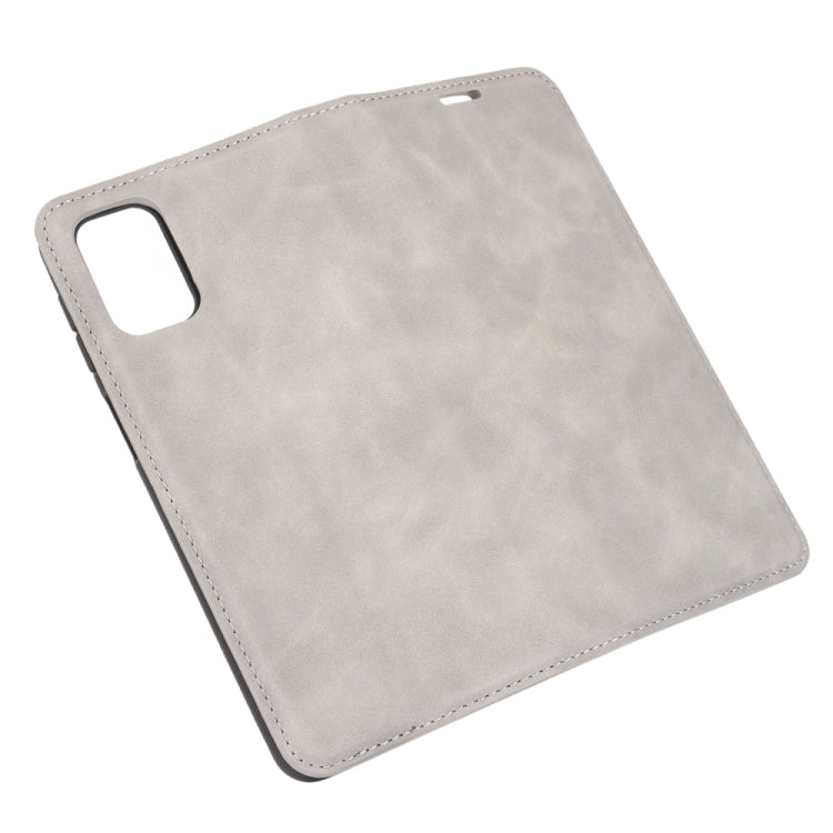 For Samsung Galaxy M31s Retro-skin Business Magnetic Suction Leather Case with Holder & Card Slots & Wallet