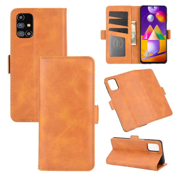 For Samsung Galaxy M31s Dual-side Magnetic Buckle Horizontal Flip Leather Case with Holder & Card Slots & Wallet