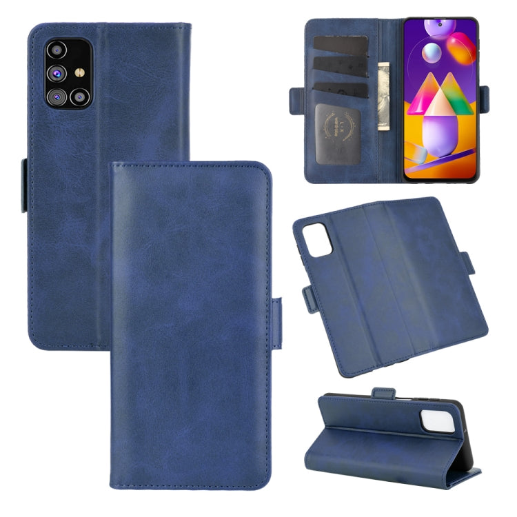 For Samsung Galaxy M31s Dual-side Magnetic Buckle Horizontal Flip Leather Case with Holder & Card Slots & Wallet