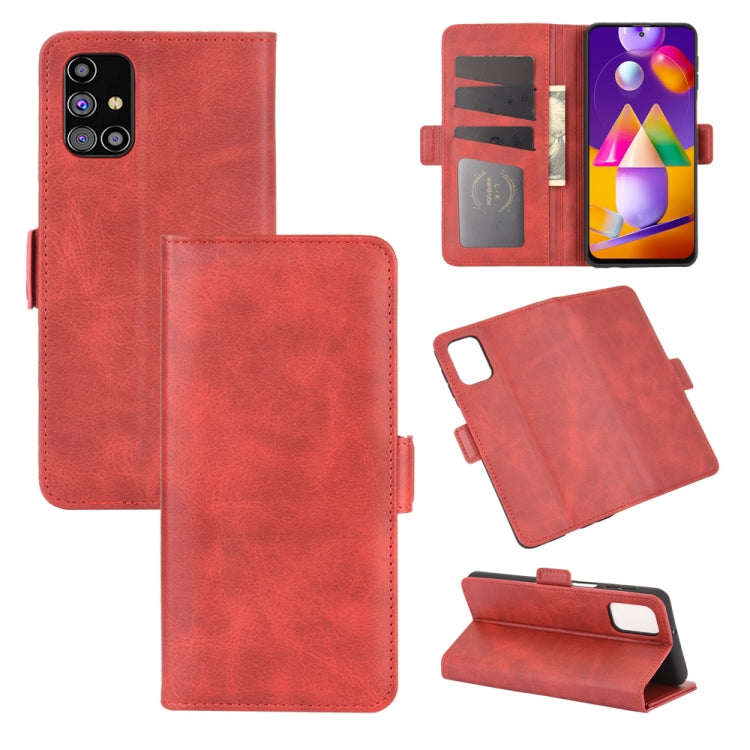For Samsung Galaxy M31s Dual-side Magnetic Buckle Horizontal Flip Leather Case with Holder & Card Slots & Wallet
