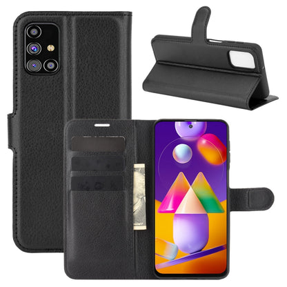 For Samsung Galaxy M31s Litchi Texture Horizontal Flip Protective Case with Holder & Card Slots & Wallet