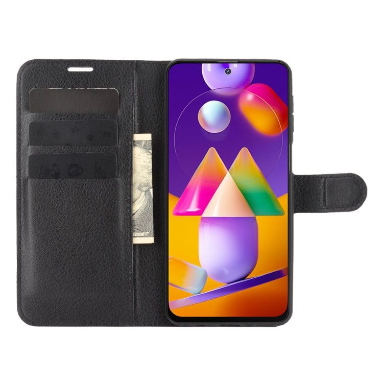 For Samsung Galaxy M31s Litchi Texture Horizontal Flip Protective Case with Holder & Card Slots & Wallet
