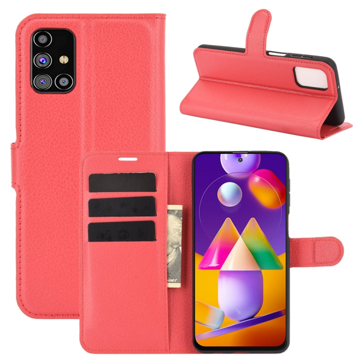 For Samsung Galaxy M31s Litchi Texture Horizontal Flip Protective Case with Holder & Card Slots & Wallet