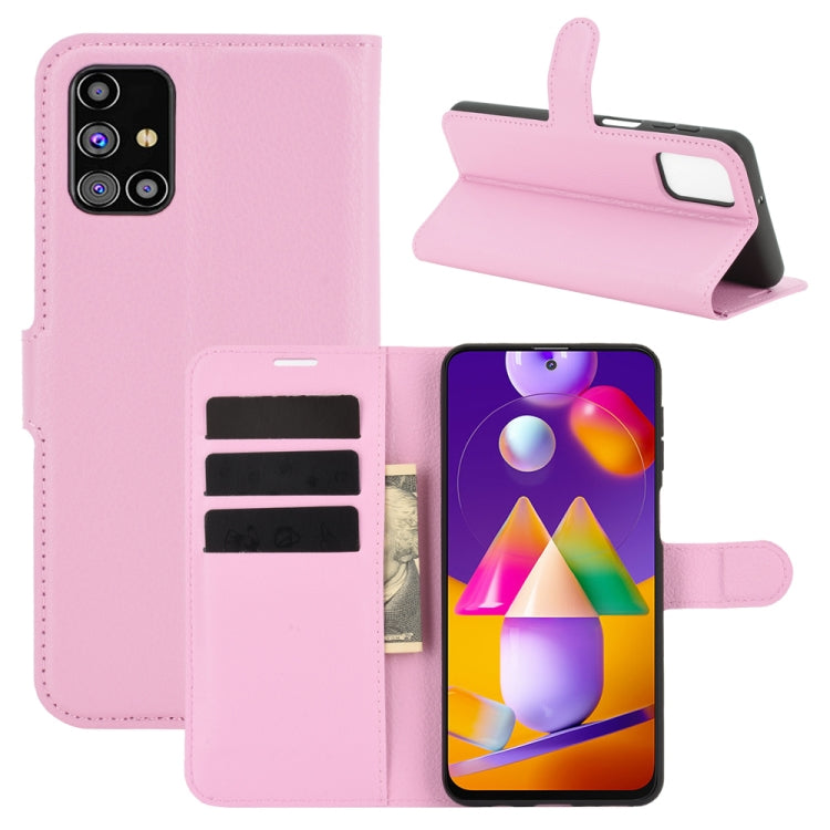 For Samsung Galaxy M31s Litchi Texture Horizontal Flip Protective Case with Holder & Card Slots & Wallet