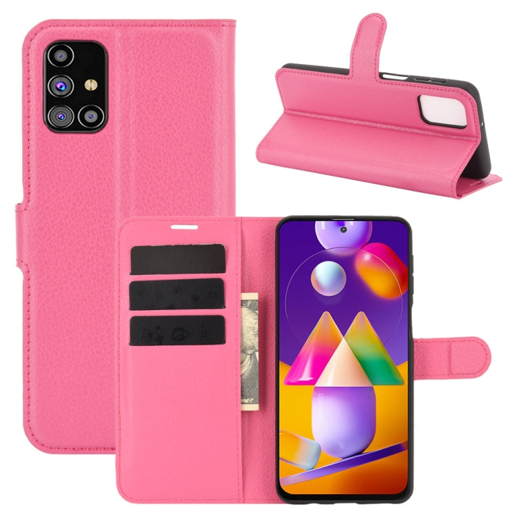 For Samsung Galaxy M31s Litchi Texture Horizontal Flip Protective Case with Holder & Card Slots & Wallet