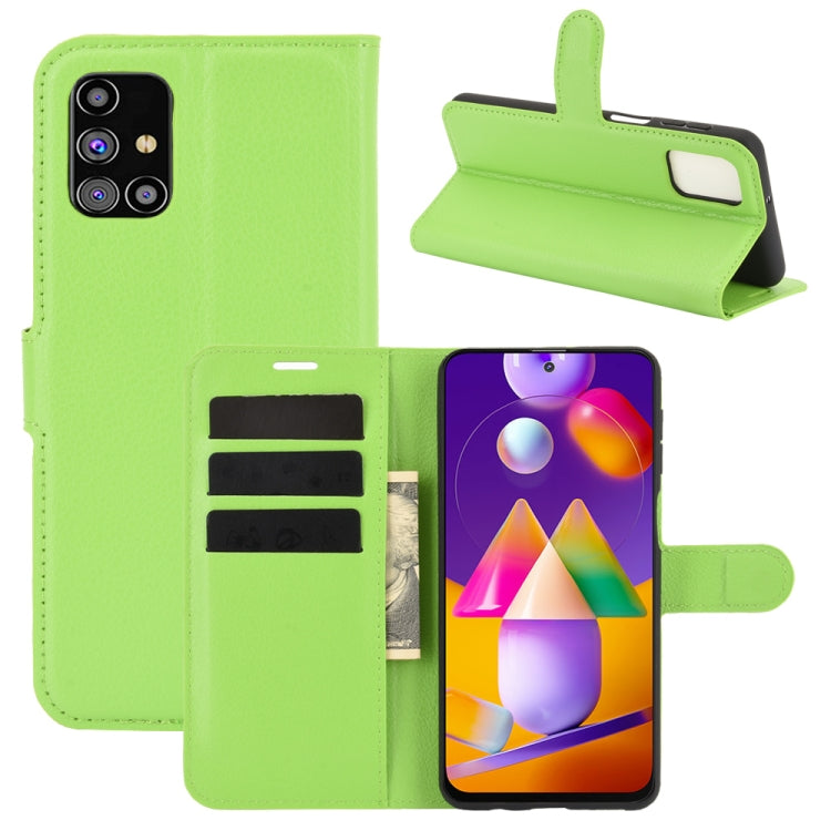 For Samsung Galaxy M31s Litchi Texture Horizontal Flip Protective Case with Holder & Card Slots & Wallet