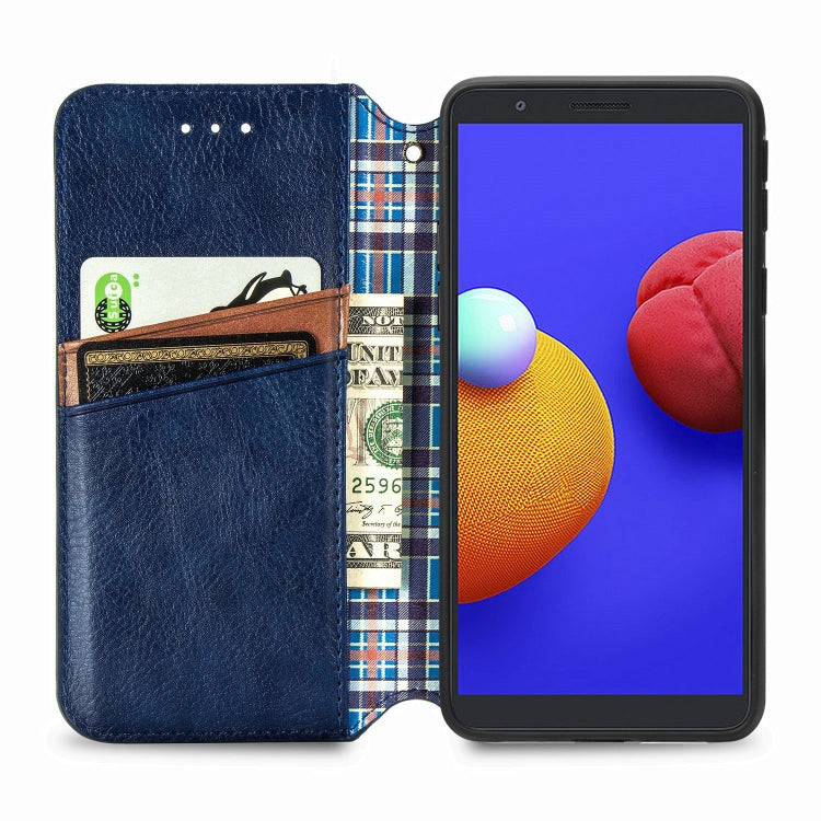 Cubic Grid Pressed Horizontal Flip Magnetic PU Leather Case with Holder & Card Slots & Wallet