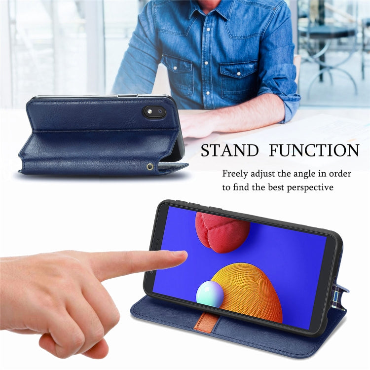 Cubic Grid Pressed Horizontal Flip Magnetic PU Leather Case with Holder & Card Slots & Wallet