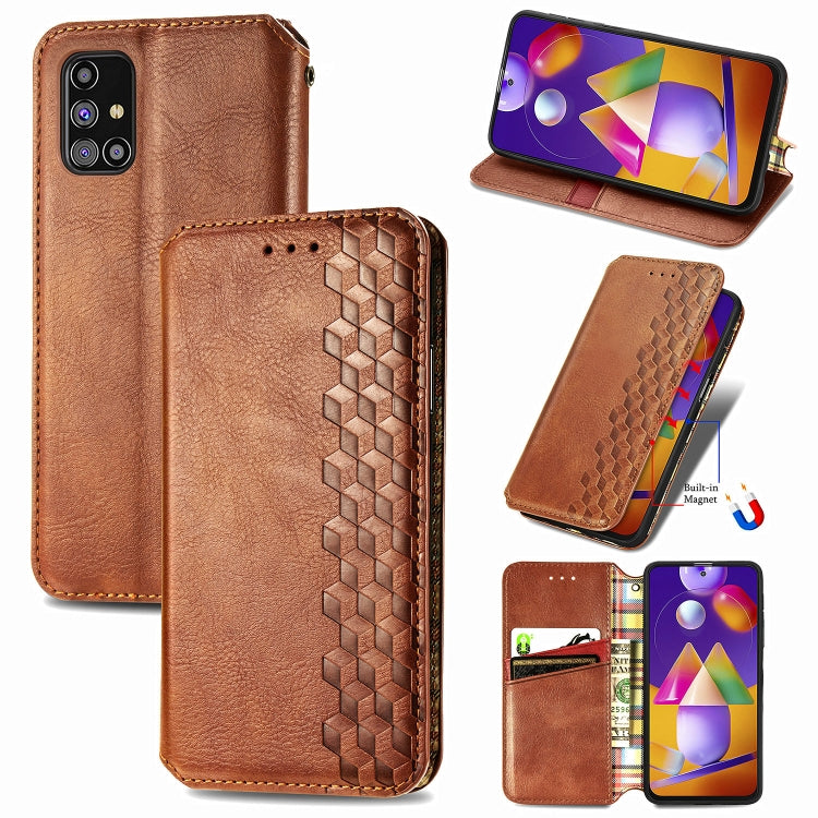 Cubic Grid Pressed Horizontal Flip Magnetic PU Leather Case with Holder & Card Slots & Wallet