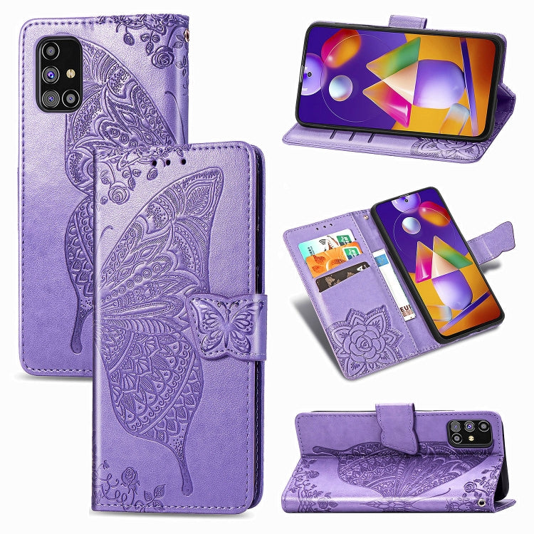 Butterfly Love Flower Embossed Horizontal Flip Leather Case with Holder & Card Slots & Wallet & Lanyard