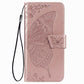Butterfly Love Flower Embossed Horizontal Flip Leather Case with Holder & Card Slots & Wallet & Lanyard
