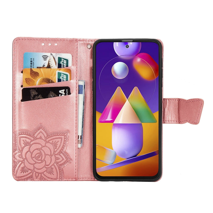 Butterfly Love Flower Embossed Horizontal Flip Leather Case with Holder & Card Slots & Wallet & Lanyard