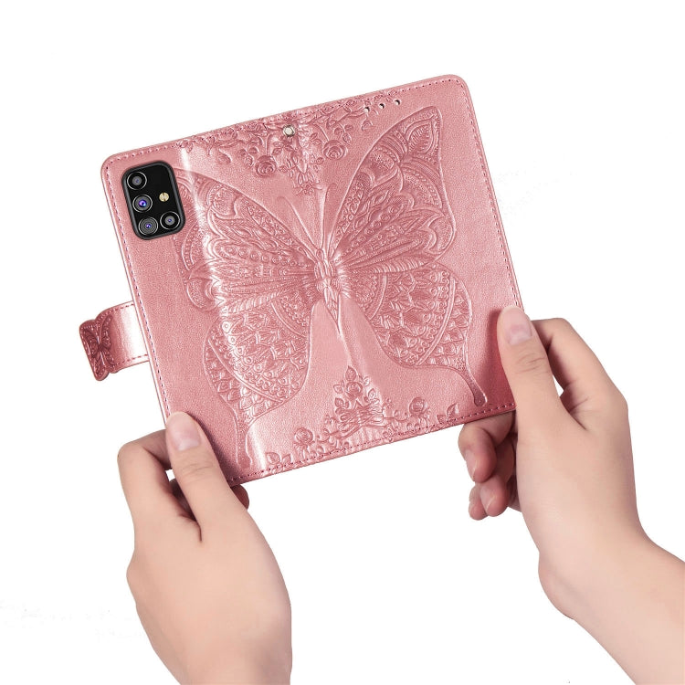 Butterfly Love Flower Embossed Horizontal Flip Leather Case with Holder & Card Slots & Wallet & Lanyard
