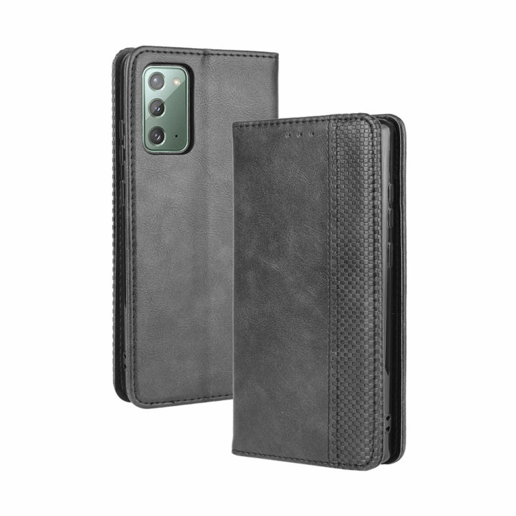 For Samsung Galaxy S20 FE 4G / 5G Magnetic Buckle Retro Crazy Horse Texture Horizontal Flip Leather Case  , with Holder & Card Slots & Photo Frame