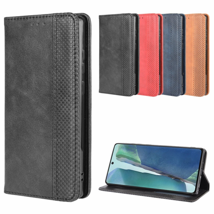 For Samsung Galaxy S20 FE 4G / 5G Magnetic Buckle Retro Crazy Horse Texture Horizontal Flip Leather Case  , with Holder & Card Slots & Photo Frame