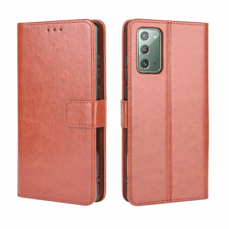 For Samsung Galaxy S20 FE 4G / 5G Retro Crazy Horse Texture Horizontal Flip Leather Case , with Holder & Card Slots & Photo Frame