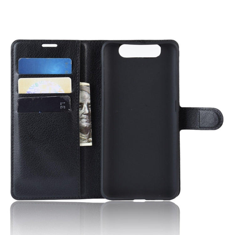 Litchi Texture Wallet Leather Stand Protective Case for Samsung A80/A90