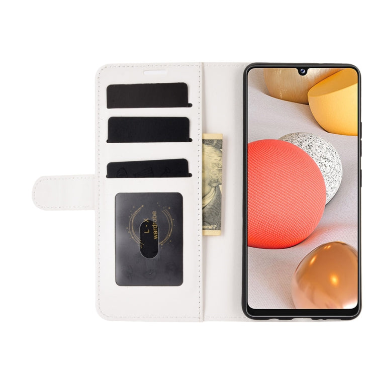 For Samsung Galaxy A42 5G R64 Texture Single Horizontal Flip Protective Case with Holder & Card Slots & Wallet& Photo Frame