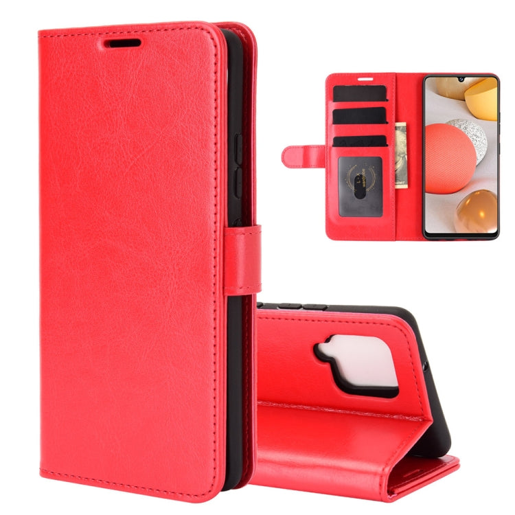 For Samsung Galaxy A42 5G R64 Texture Single Horizontal Flip Protective Case with Holder & Card Slots & Wallet& Photo Frame