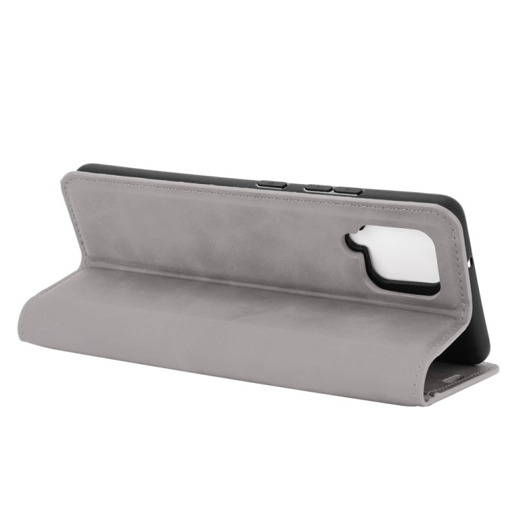 For Samsung Galaxy A42 5G Retro-skin Business Magnetic Suction Leather Case with Holder & Card Slots & Wallet