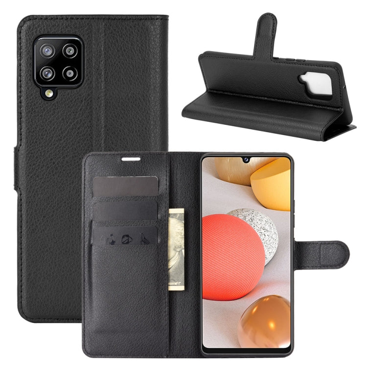 For Samsung Galaxy A42 5G Litchi Texture Horizontal Flip Protective Case with Holder & Card Slots & Wallet