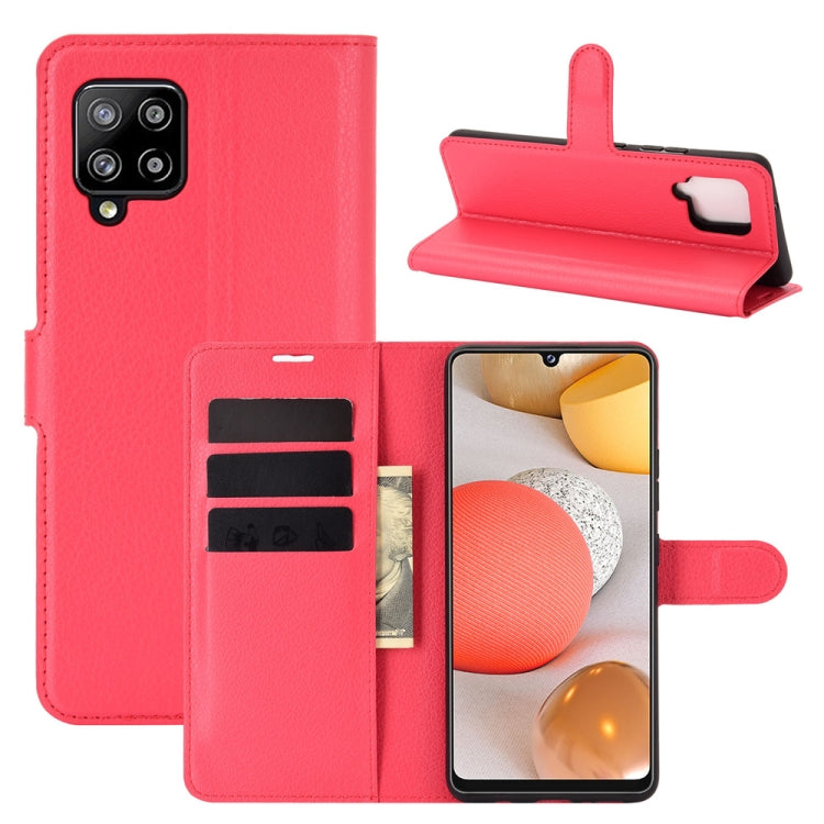 For Samsung Galaxy A42 5G Litchi Texture Horizontal Flip Protective Case with Holder & Card Slots & Wallet