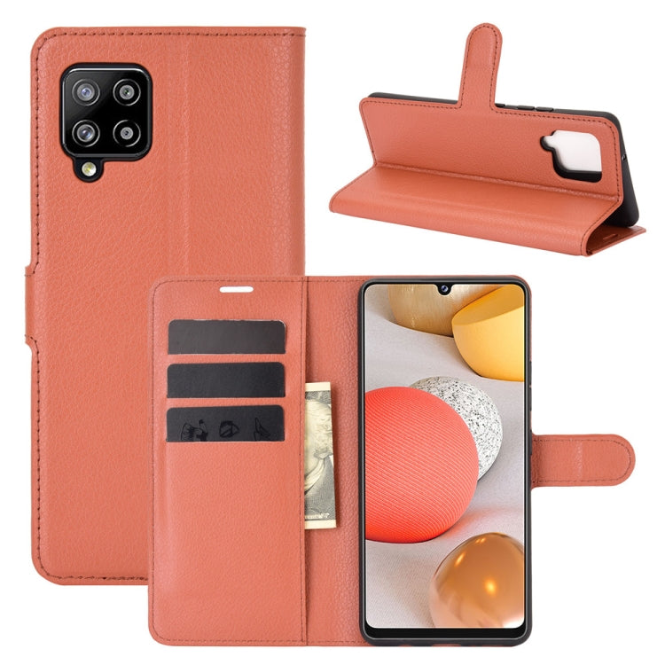 For Samsung Galaxy A42 5G Litchi Texture Horizontal Flip Protective Case with Holder & Card Slots & Wallet