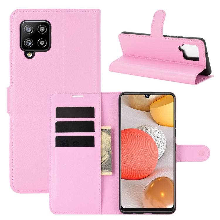 For Samsung Galaxy A42 5G Litchi Texture Horizontal Flip Protective Case with Holder & Card Slots & Wallet